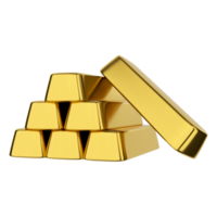 Gold Bar 3D PNG