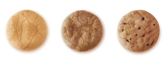 Chocolate drop cookies realistic vector, biscuit vector