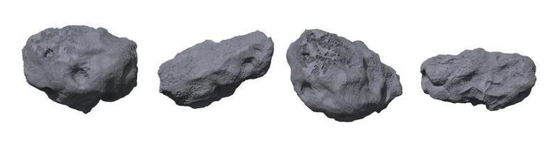 asteroides de piedra. meteorito o espacio canto rodado o roca vector