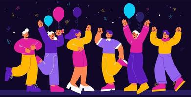 Happy people celebrate party, business corporate vector