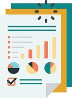 graphs and reports illustration in minimal style vector