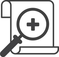 Magnification symbol illustration in minimal style vector