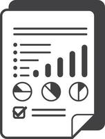 Reports and statistics illustration in minimal style vector