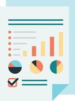 Reports and statistics illustration in minimal style vector