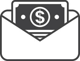 wallet and money illustration in minimal style vector