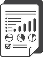 ilustración de informes y estadísticas en estilo minimalista vector