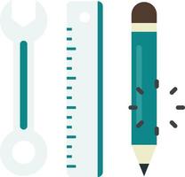 pencil with pen and wrench illustration in minimal style vector