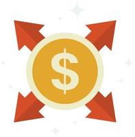 currency exchange illustration in minimal style vector