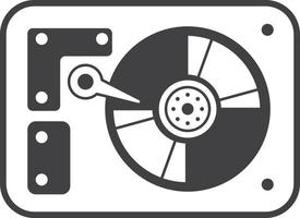 ilustración de tocadiscos en estilo minimalista vector