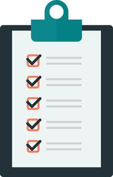 checklist report illustration in minimal style vector