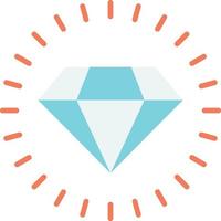 diamond illustration in minimal style vector