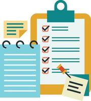 Documents and checklists illustration in minimal style vector