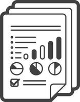 graphs and reports illustration in minimal style vector