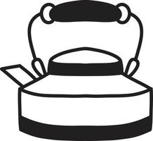 Hand Drawn cute kettle illustration vector