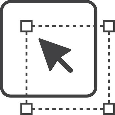 Cursor and text boxes illustration in minimal style