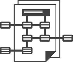 diagram and paper illustration in minimal style vector