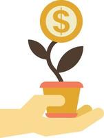 money tree illustration in minimal style vector