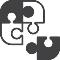 Jigsaw and teamwork illustration in minimal style vector