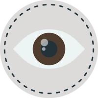 electronic eyeball illustration in minimal style vector