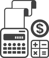 ilustración de calculadora en estilo minimalista vector