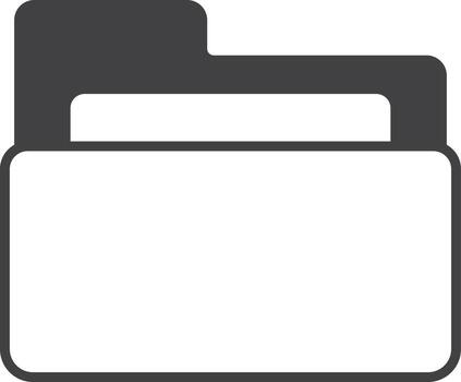 Documents and Folders illustration in minimal style vector