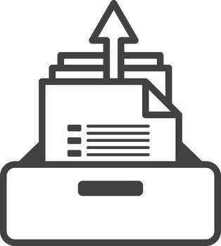 data upload illustration in minimal style vector