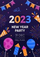 New Year Party Celebration Poster vector