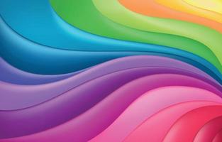 Abstract Waves Rainbow Background vector