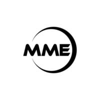 MME letter logo design in illustration. Vector logo, calligraphy designs for logo, Poster, Invitation, etc.