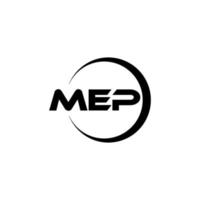 diseño de logotipo de letra mep en ilustración. logotipo vectorial, diseños de caligrafía para logotipo, afiche, invitación, etc. vector