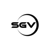 SGV letter logo design in illustrator. Vector logo, calligraphy designs for logo, Poster, Invitation, etc.