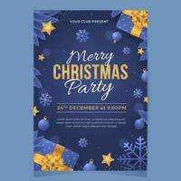 Merry Christmas Party Poster Template vector