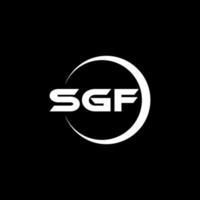 SGF letter logo design in illustrator. Vector logo, calligraphy designs for logo, Poster, Invitation, etc.