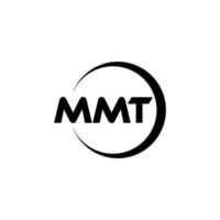 MMT letter logo design in illustration. Vector logo, calligraphy designs for logo, Poster, Invitation, etc.