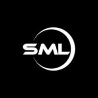 SML letter logo design in illustrator. Vector logo, calligraphy designs for logo, Poster, Invitation, etc.