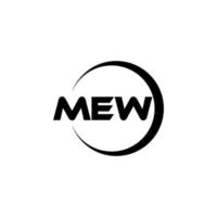 diseño del logotipo de la letra mew en la ilustración. logotipo vectorial, diseños de caligrafía para logotipo, afiche, invitación, etc. vector