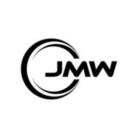 JMW letter logo design in illustration. Vector logo, calligraphy designs for logo, Poster, Invitation, etc.