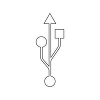 logotipo de transferencia de datos usb vector