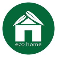 logotipo de casa ecológica vector