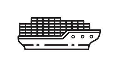 ferry con una carga. entrega a través del océano. vector