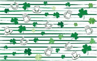 Clover set. St. Patrick's Day set. Hand drawn illustrations. vector