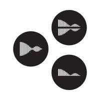 plantilla de vector de logotipo de música de onda de sonido