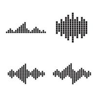 sound wave music logo vector template