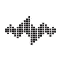 sound wave music logo vector template