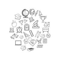 School and education icons vector