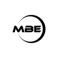MBE letter logo design in illustration. Vector logo, calligraphy designs for logo, Poster, Invitation, etc.