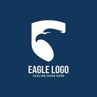 Eagle simple flat logo vector