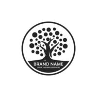 Oak tree logo design vector