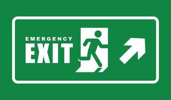 Exit door symbol. Evacuation symbol vector