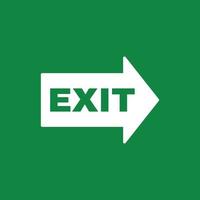 Exit door symbol. Evacuation symbol vector